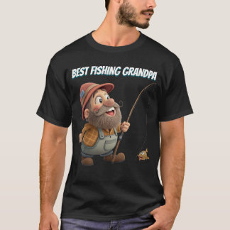 Camiseta Regalo divertido del mejor abuelo pescador de dibu