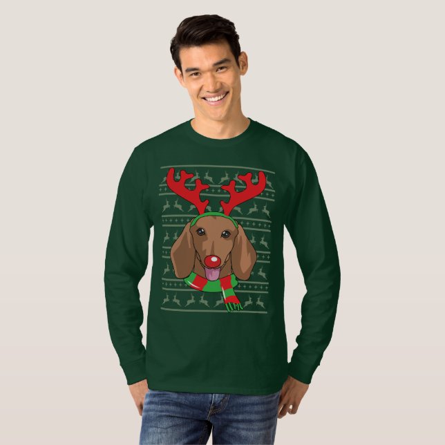 Camiseta regalo divertido del navidad del reno de la (Anverso completo)