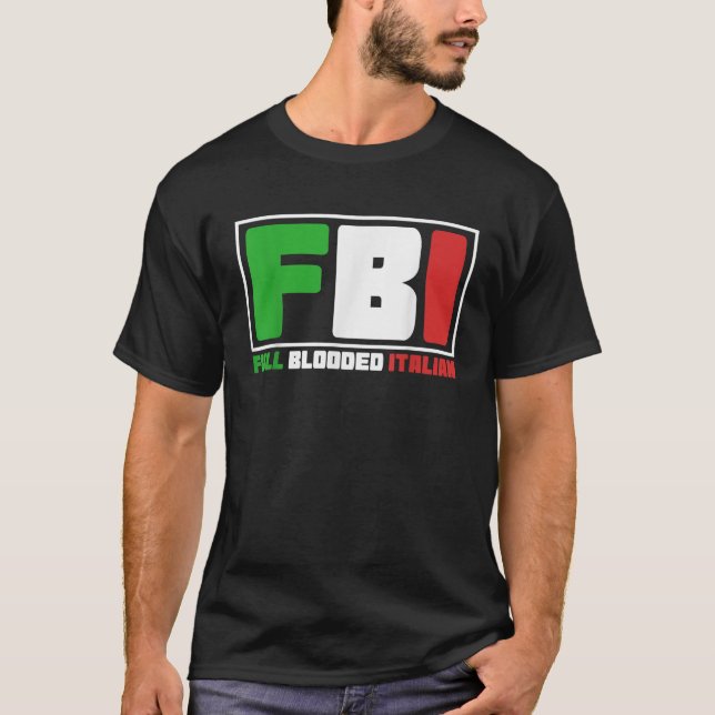 Camiseta Regalo divertido italiano de sangre completa del F (Anverso)