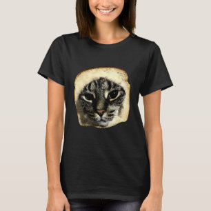 Camiseta Regalo divertido meme de gato con cara de pan para