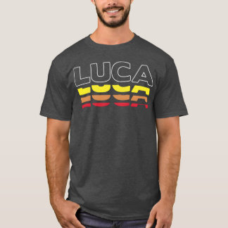 Camiseta Regalo divertido nombre Luca vintage atardecer Luc