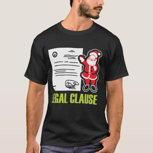 Camiseta Regalo divertido Papá Noel legal del abogado (Anverso)