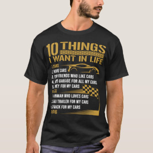 Camiseta Regalo divertido para amante de los coches - Diez 