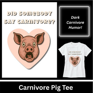 Camiseta Regalo divertido para amantes de cerdos carnívoros