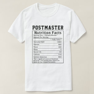Camiseta Regalo divertido para el jefe de correos con datos
