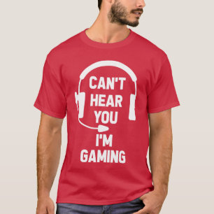 Camiseta Regalo divertido para jugador Auriculares No puedo