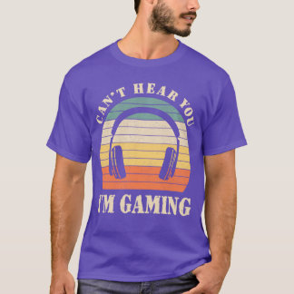 Camiseta Regalo divertido para jugador Auriculares No puedo
