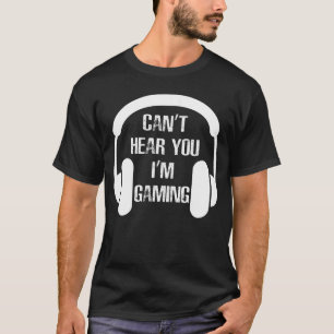 Camiseta Regalo divertido para jugadores Auriculares No pue