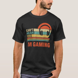 Camiseta Regalo divertido para jugadores Auriculares No pue