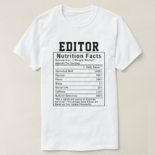 Camiseta Regalo divertido para personal de edición con dato