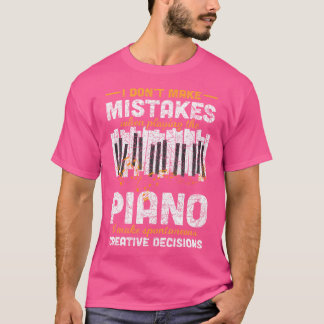 Camiseta Regalo divertido para pianista Músico Teclas de pi
