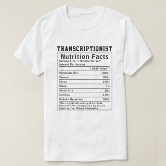Camiseta Regalo divertido para trabajador de datos nutricio