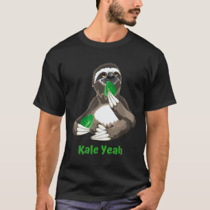 Camiseta Regalo divertido vegano de perezoso kale vegetaria