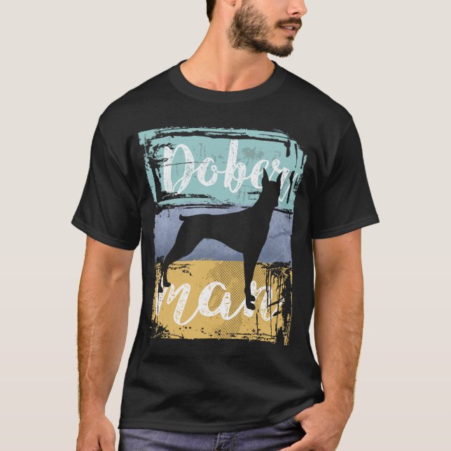 Camiseta Regalo Doberman - Perro Doberman retro vintage (Anverso)