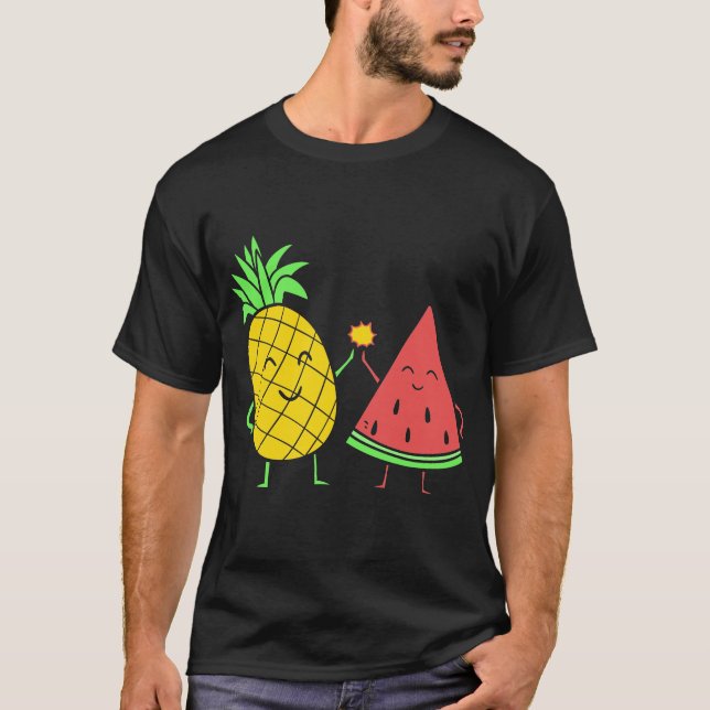 Camiseta Regalo dulce de la sandía de la piña del verano (Anverso)