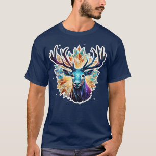 Camiseta Regalo efecto color animal ciervo