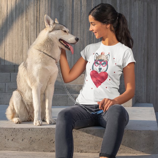 Camiseta Regalo el día de San Valentín Perro Husky Siberian (Subido por el creador)