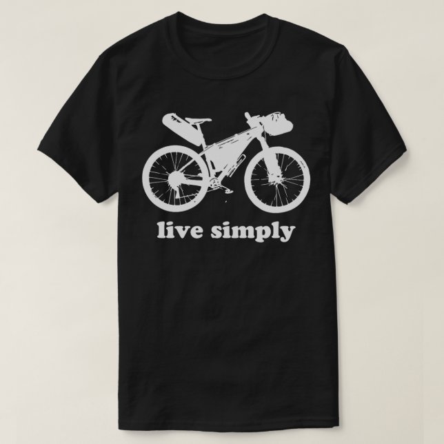 Camiseta Regalo en bicicleta simple en vivo (Diseño del anverso)