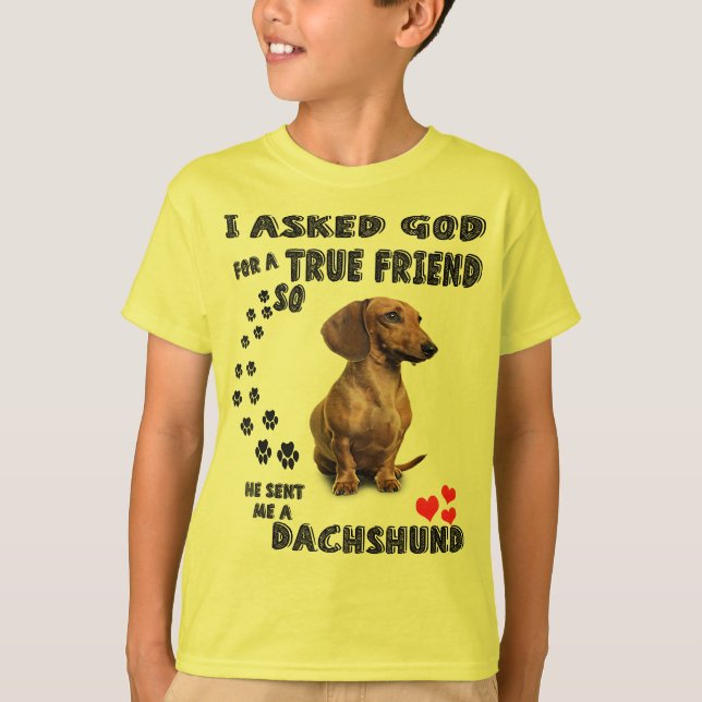 Camiseta Regalo en miniatura de Dachshund, Perro de salchic (Anverso)