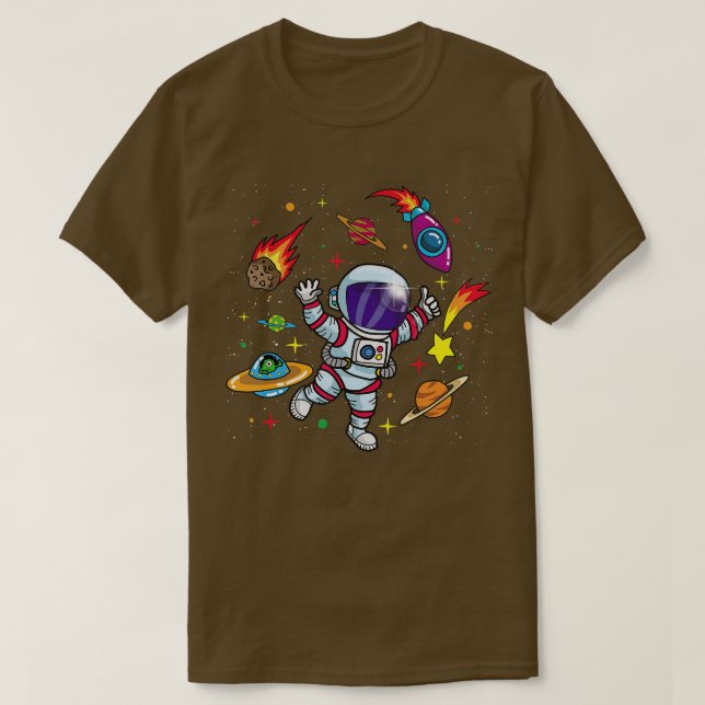 Camiseta Regalo espacial para niños Chicas de ciencia ficci (Diseño del anverso)