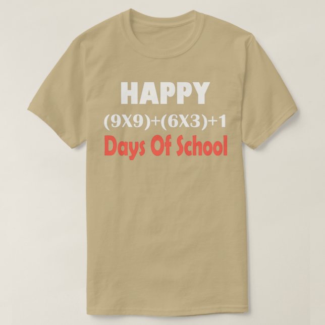 Camiseta Regalo estudiantil 100 días feliz virtual 9 x 96 x (Diseño del anverso)