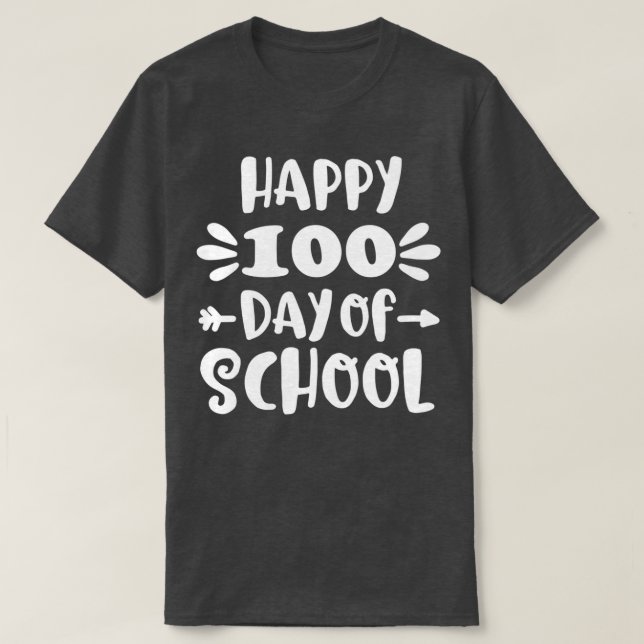 Camiseta Regalo Estudiantil 100 Días Virtual Feliz 100 Días (Diseño del anverso)