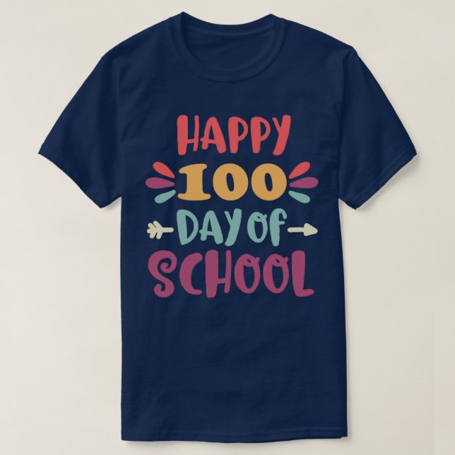 Camiseta Regalo Estudiantil 100 Días Virtual Feliz 100 Días (Diseño del anverso)