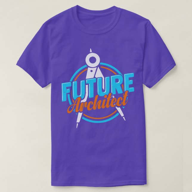 Camiseta Regalo estudiantil de arquitectura de futuro (Diseño del anverso)