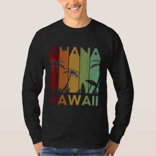 Camiseta Regalo familiar retro Ohana Hawaii Tropical Vintag