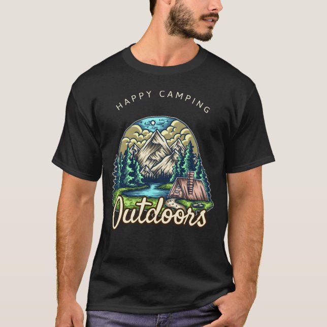 Camiseta Regalo feliz de acampada (Anverso)