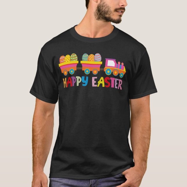 Camiseta Regalo feliz del tren de los huevos de Pascua (Anverso)