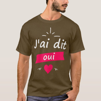 Camiseta Regalo femenino para que la novia sea J'ai, di sí