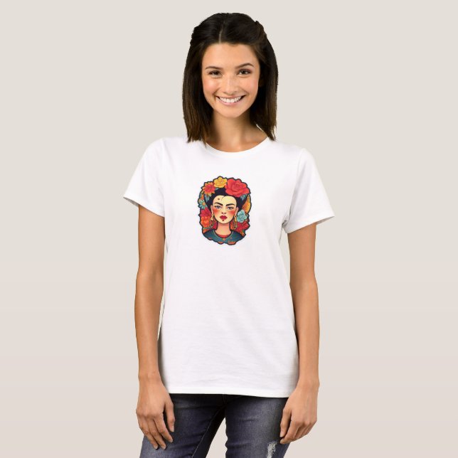 Camiseta Regalo feminista de Frida Kahlo (Anverso completo)