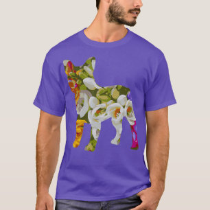 Camiseta Regalo floral de flor de Bulldog francés