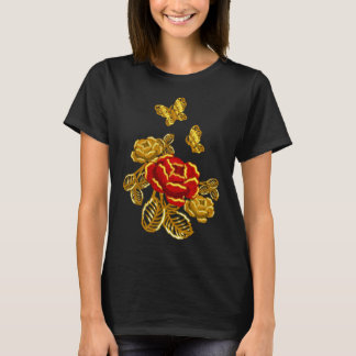 Camiseta Regalo florista de la planta de mariposa roja de o