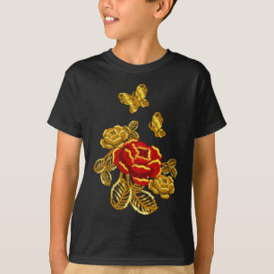 Camiseta Regalo florista de la planta de mariposa roja de o