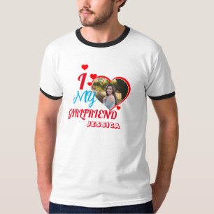 Camiseta Regalo fotográfico personalizado: "Amo a mi novia