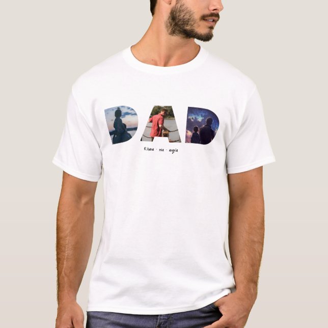 Camiseta Regalo fotográfico personalizado del día del padre (Anverso)