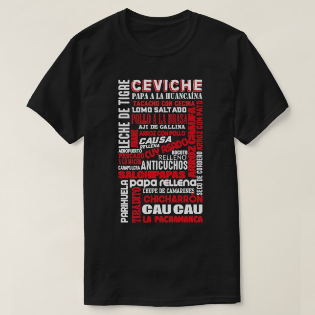 Camiseta Regalo gastronómico peruano de chef gourmet  (Diseño del anverso)