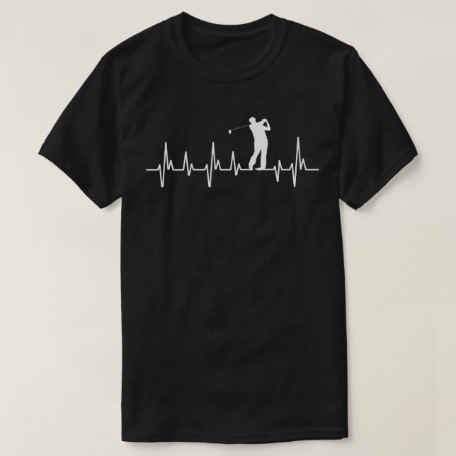 Camiseta Regalo Golfing del golfista del latido del corazón (Diseño del anverso)