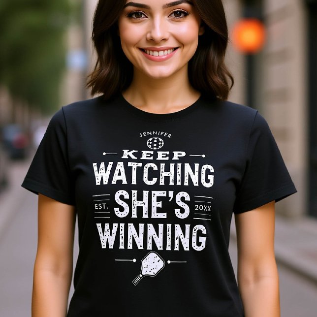 Camiseta Regalo gracioso de bolas para su nombre personaliz (pickleball gift for her funny tshirt women birthday christmas club mom friend personalized name year)