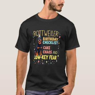 Camiseta Regalo Gracioso de Cumpleaños Perro Rottweiler