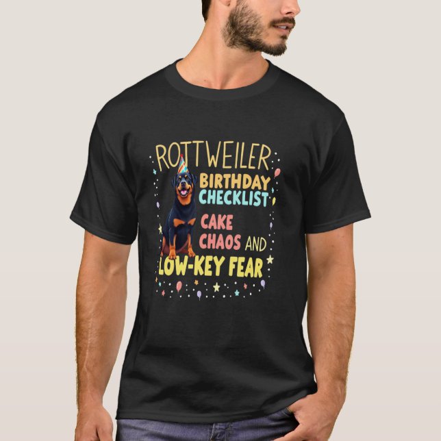 Camiseta Regalo Gracioso de Cumpleaños Perro Rottweiler (Anverso)