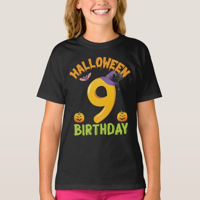 Camiseta Regalo Gracioso Halloween 6º cumpleaños 6 años niñ (Anverso)