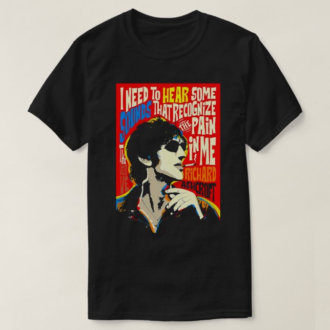 Camiseta Regalo gráfico Retro Richard Art Ashcroft Guay (Diseño del anverso)