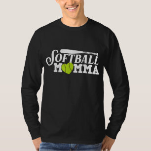 Camiseta Regalo Guay Softball Momma Para Mamá Mujeres Orgul