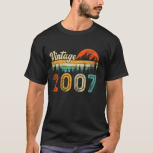 Camiseta Regalo Hombres de 18 años Vintage 2007 18th Birth