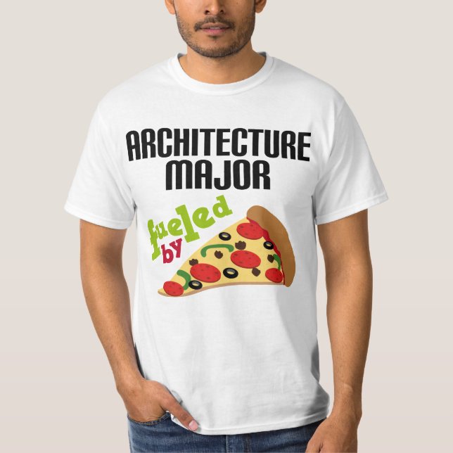Camiseta Regalo importante de la arquitectura (pizza) (Anverso)