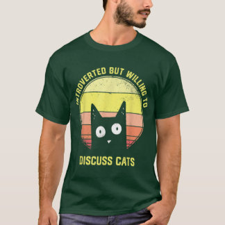 Camiseta Regalo Introvertido Pero Dispuesto A Discutir Gato