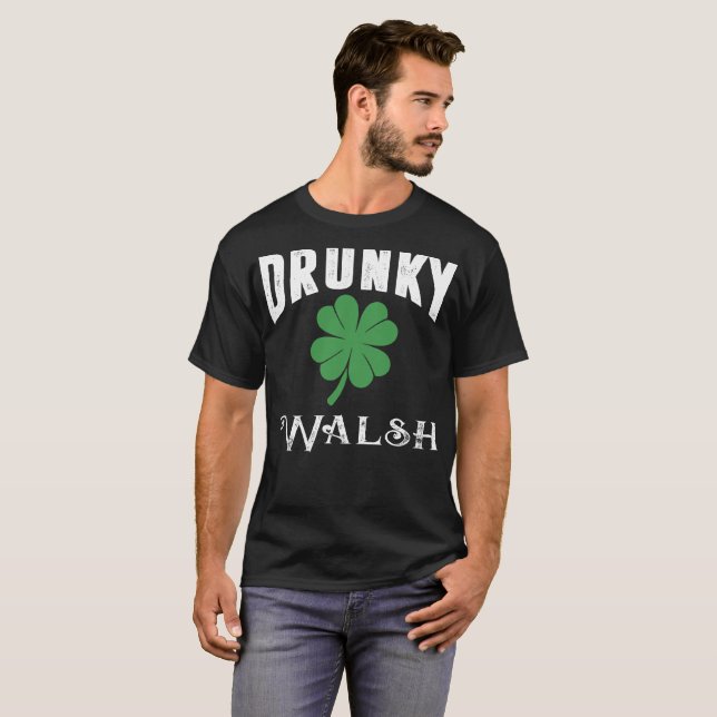 Camiseta Regalo irlandés del día del St Patricks de Drunky (Anverso completo)